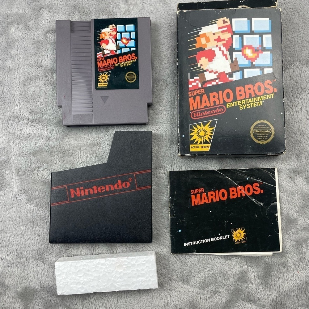 Super Mario Bros Nintendo NES Authentic Original Tested Retro Vintage Game CIB - Picture 2 of 12